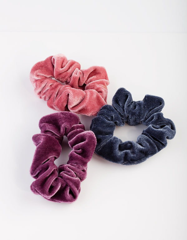 Berry Velvet Scrunchie Pack