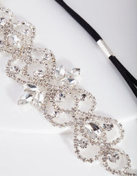 Diamante Silver Stretch Headband - link has visual effect only