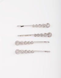 Graduated Diamante Stones Hair Pin 4-Pack - link has visual effect only