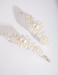 Pearl Cluster Hair Clip Pack - link has visual effect only