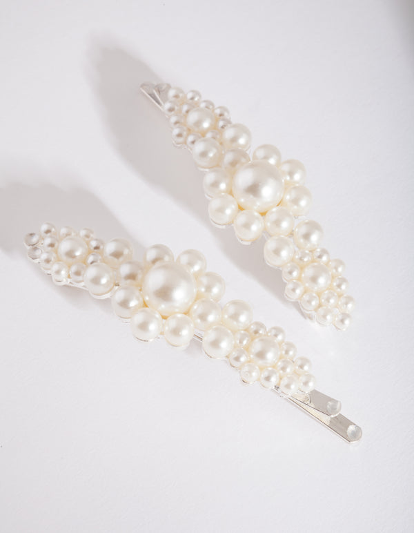 Pearl Cluster Hair Clip Pack