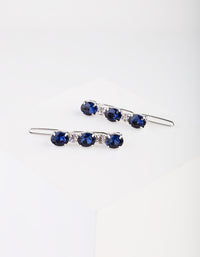 Blue Oval Stone Hair Clip Pack - link has visual effect only