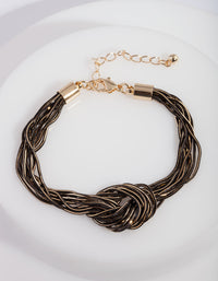 Black Gold Knot Bracelet - link has visual effect only