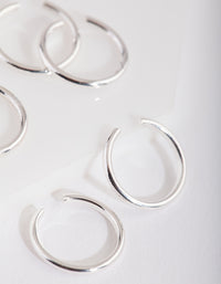 Silver Mini Faux Body Jewellery Rings - link has visual effect only