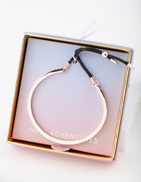 Rose Gold New Adventures Bangle Gift Box