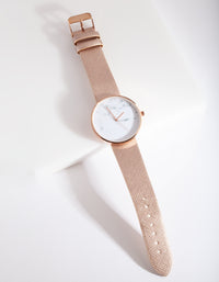 Rose Gold Metallic Watch - link has visual effect only