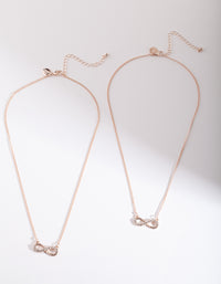 Rose Gold Best Friend Infinity Jewellery Set - link has visual effect only