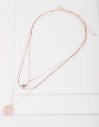 Rose Gold Heart Layered Necklace - link has visual effect only