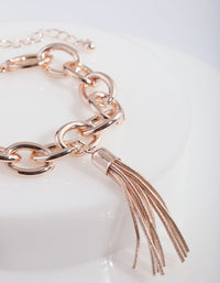 Rose Gold Chain Tassel Bracelet - link has visual effect only