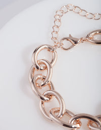 Rose Gold Chain Tassel Bracelet - link has visual effect only