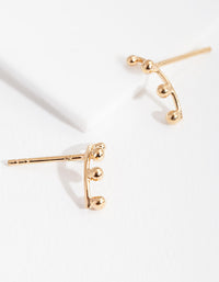 Gold Plated Sterling Silver Ball Crawler Earrings - link has visual effect only