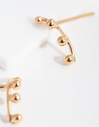 Gold Plated Sterling Silver Ball Crawler Earrings - link has visual effect only