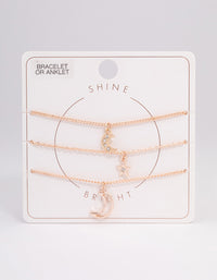 Rose Gold Celestial Bracelet or Anklet Pack - link has visual effect only