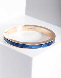 Blue Acrylic Gold Bangle - link has visual effect only