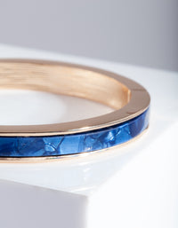 Blue Acrylic Gold Bangle - link has visual effect only