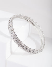 Crater Rhodium Bracelet - link has visual effect only