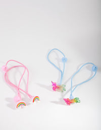 Kids Novelty Hair Tie 4-Pack - link has visual effect only