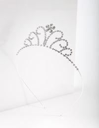 Kids Silver Pretty Tiara Headband - link has visual effect only