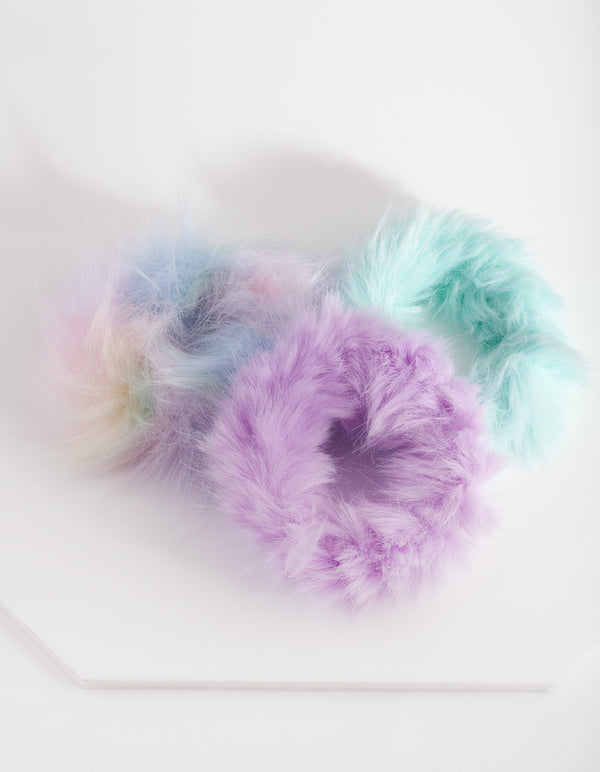 Kids Unicorn Swirl Multi Coloured Scrunchies