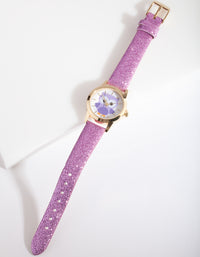 Kids Gold Purple Owl Watch - link has visual effect only