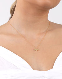 Gold Plated Sterling Silver Bee Necklace - link has visual effect only