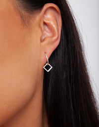 Sterling Silver Geometric Hoop Earrings - link has visual effect only