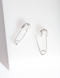 Sterling Silver Safety Pin Earrings - link has visual effect only