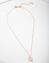 Rose Gold Cubic Zirconia Ring Necklace - link has visual effect only