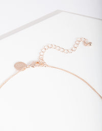 Rose Gold Cubic Zirconia Ring Necklace - link has visual effect only