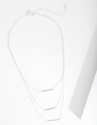 Silver Multi Bar Necklace - link has visual effect only