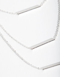 Silver Multi Bar Necklace - link has visual effect only