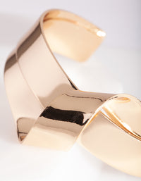 Gold Twisted Cuff - link has visual effect only