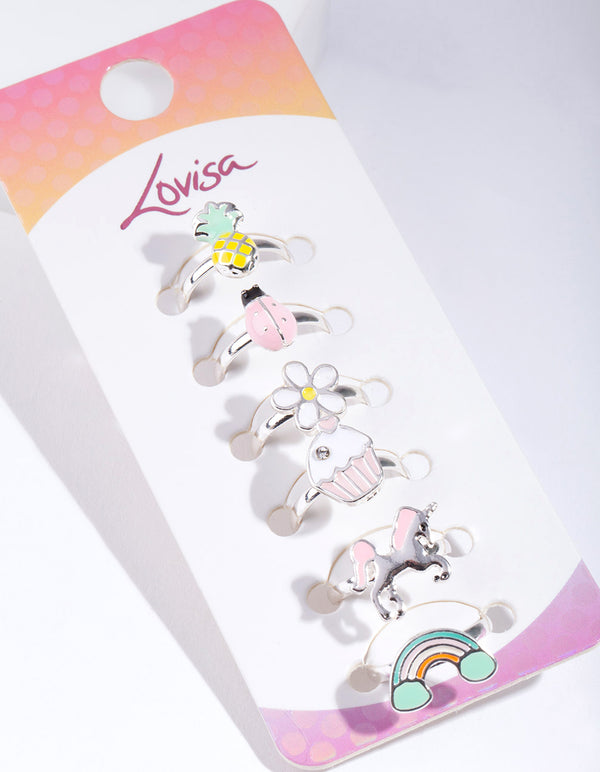 Kids Unicorn Ring 6-Pack