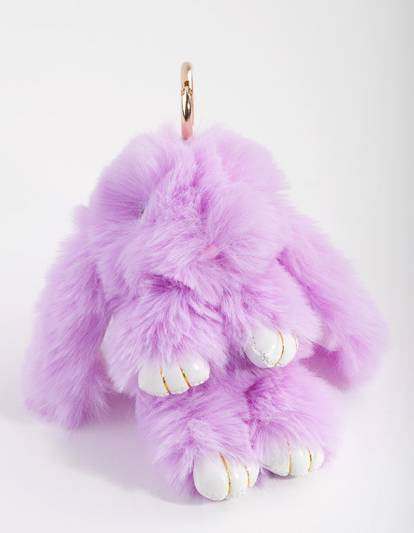 Kids Purple Bunny Keyring