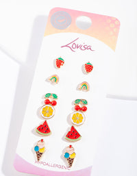 Kids Fruit Stud Earring 6-Pack - link has visual effect only