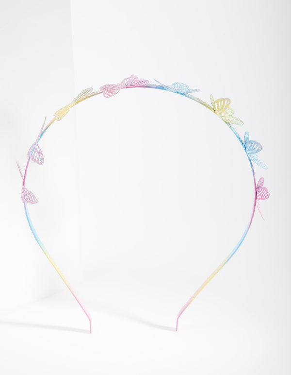 Kids Rainbow Butterfly Headband