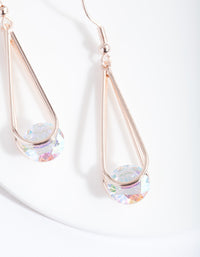 Rose Gold Cubic Zirconia Teardrop Earrings - link has visual effect only