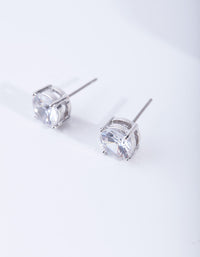 Silver Cubic Zirconia Circle Earrings - link has visual effect only