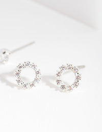 Silver Cubic Zirconia Open Circle Earring Pack - link has visual effect only