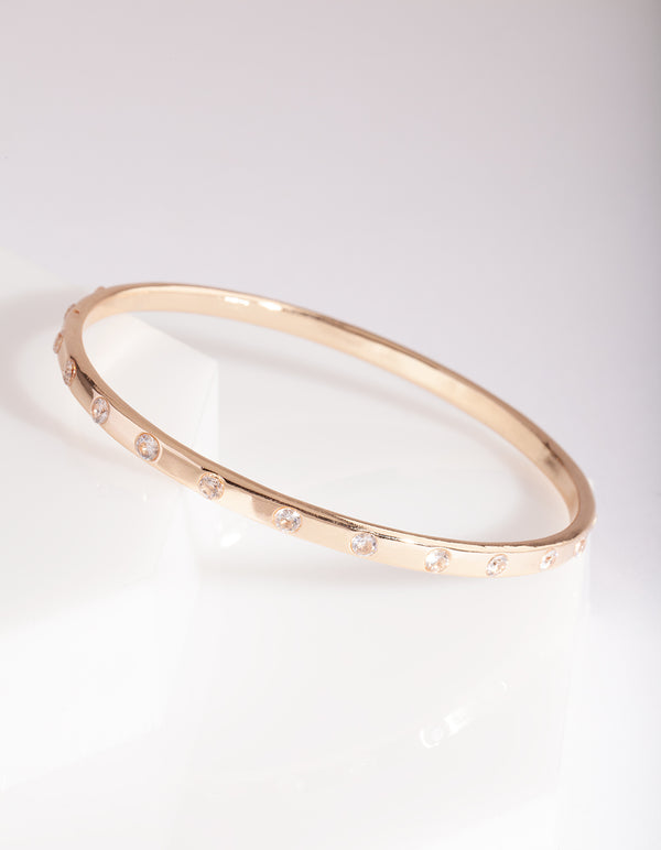 Gold Diamante Classic Bangle