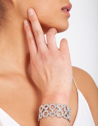 Silver Circle Textured Bangle - link has visual effect only