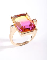 Gold Pink & Yellow Ombre Ring - link has visual effect only