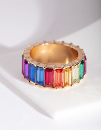 Gold Rainbow Gem Ring - link has visual effect only