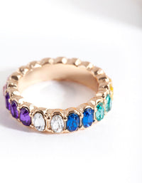 Gold Oval Rainbow Gem Ring - link has visual effect only