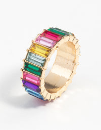 Gold Rainbow Gem Ring - link has visual effect only