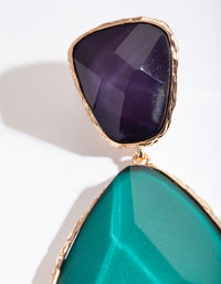 Green Blue Stone Drop Earrings - link has visual effect only