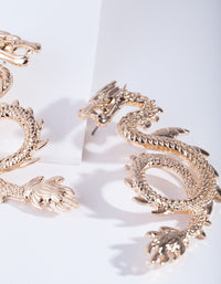 Gold Spiked Dragon Earrings - link has visual effect only