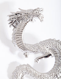 Silver Statement Dragon Earrings - link has visual effect only