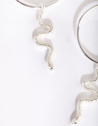 Sterling Silver Snake Hoop Earrings - link has visual effect only