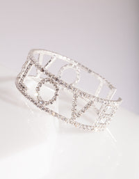 Silver Diamante Love Cuff - link has visual effect only